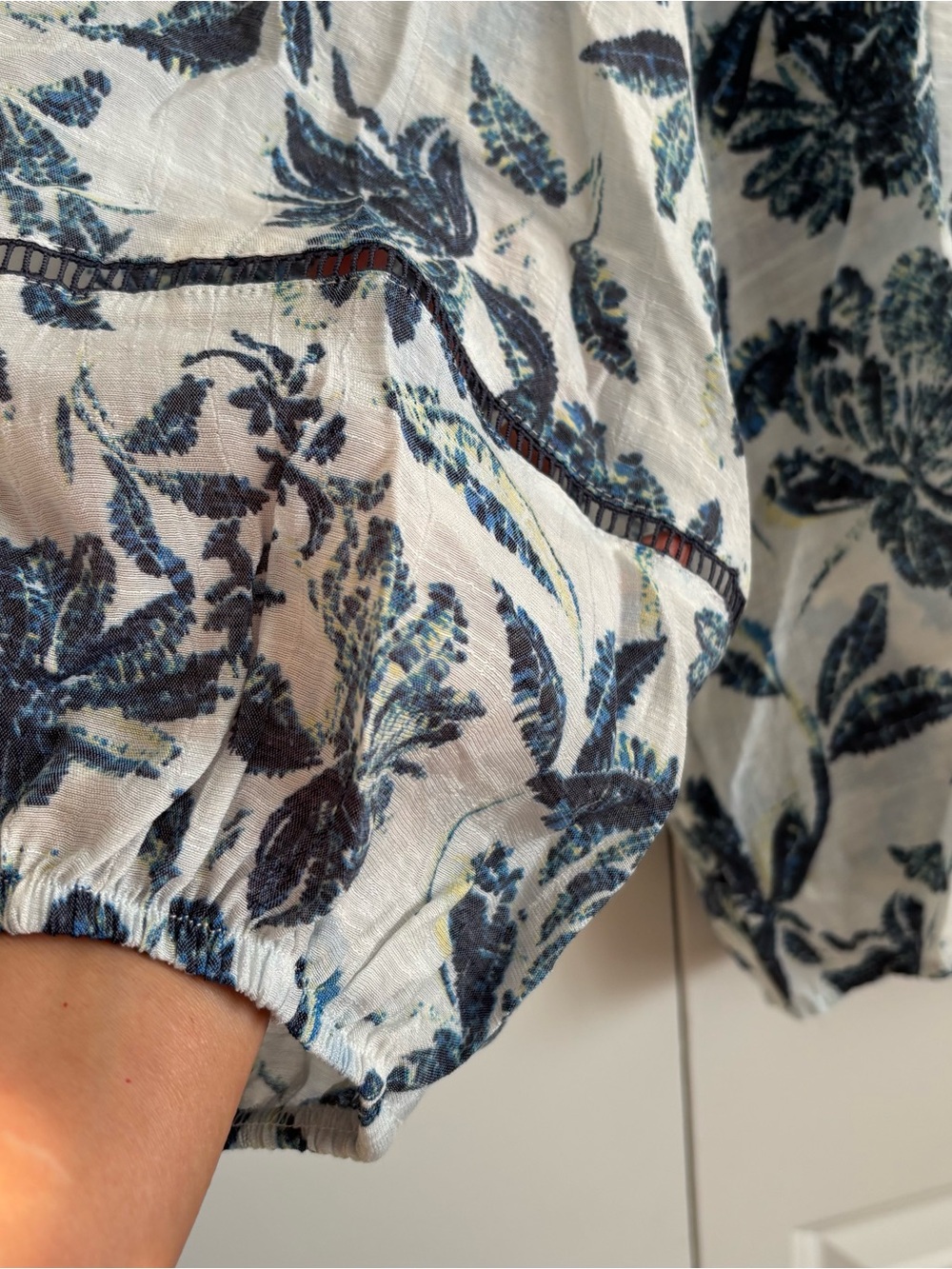 Zac & Rachel Blue Floral Peasant Tunic - Picture 7 of 7